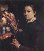 Sofonisba Anguissola Self-Portrait at the Easel oil painting artist